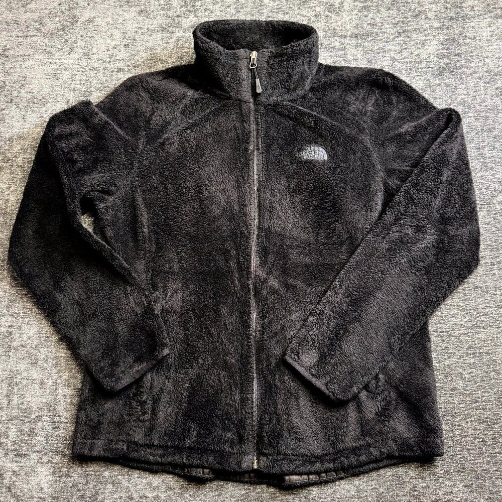 The North Face Women’s Osito Fleece Jacket Black Size Large Zip Up Full Front